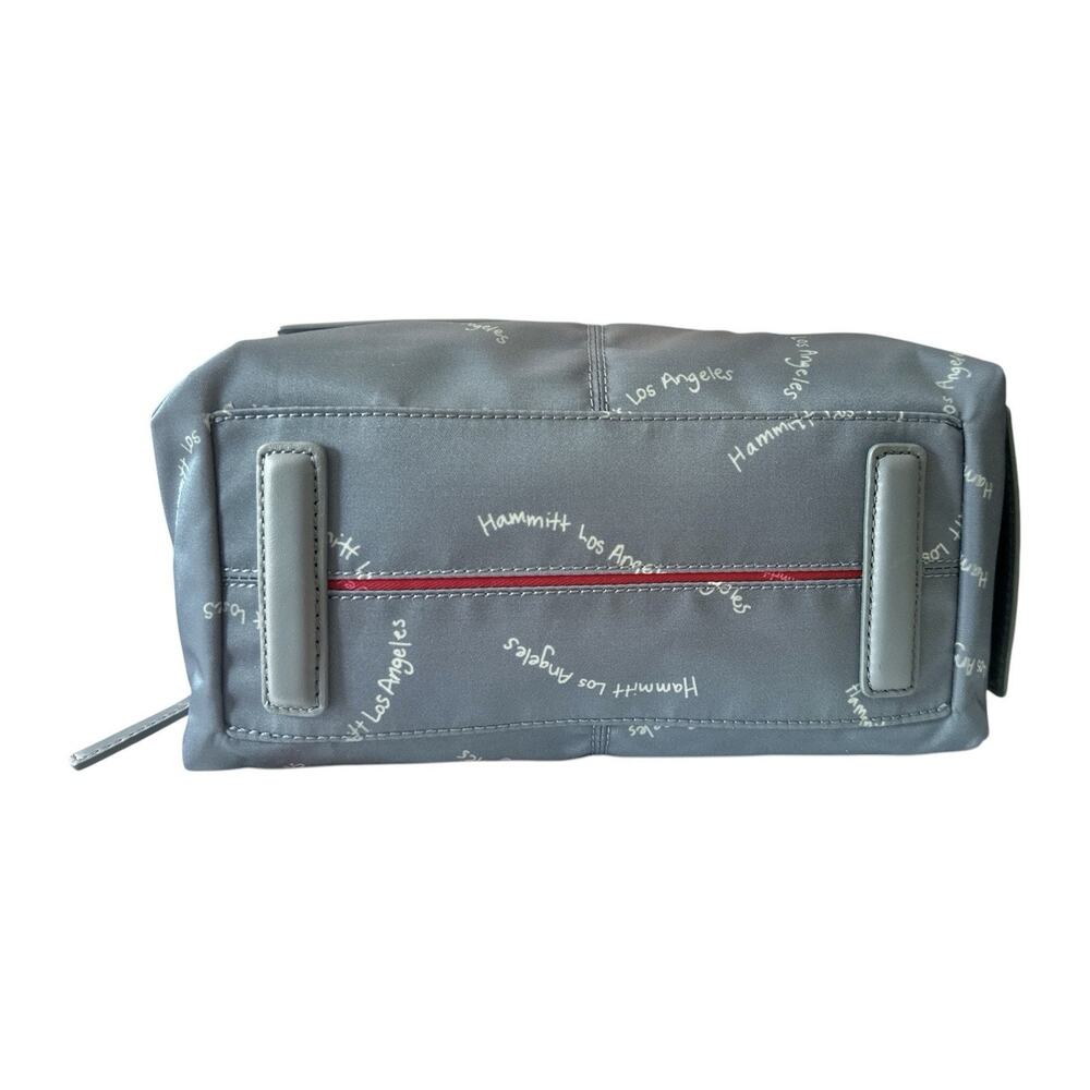 Hammitt Logo Dopp Kit Travel Toiletry Case Organizer Gray Blue Nylon Leather Zip - Picture 10 of 12